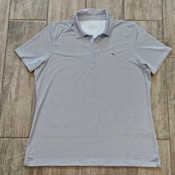 Vineyard Vines Other - Vineyard Vines Performance Polo Shirt Men Size L Short Sleeve Golf Sankaty Prep